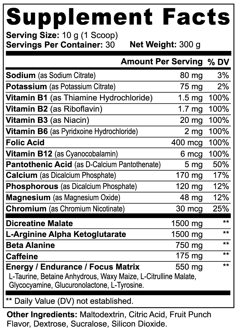 Ignite Preworkout (Fruit Punch)